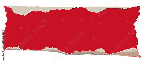 Wallpaper Mural Vector of red cardboard paper tear, isolated torn pieces, paper texture, creative design, paper art, torn edges, scrapbooking, background, texture design Torontodigital.ca