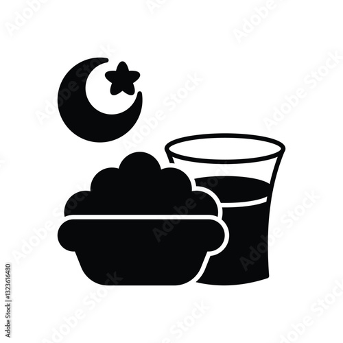 Suhoor Meal Vector icon