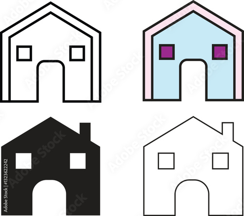 Home icon. Simple house symbol. Smart home icon. House, Technology, Wireless. Web home icon for apps and websites.