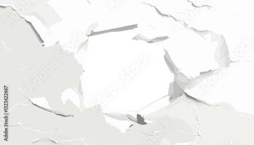 Vector torn paper, hole isolated, ripped edges, paper tear, isolated white background, paper texture, torn paper hole, blank paper, paper cut, isolated torn hole