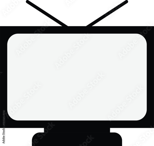 Old Analog Television TV With Antennae, tv set vector illustration. old school tv icon