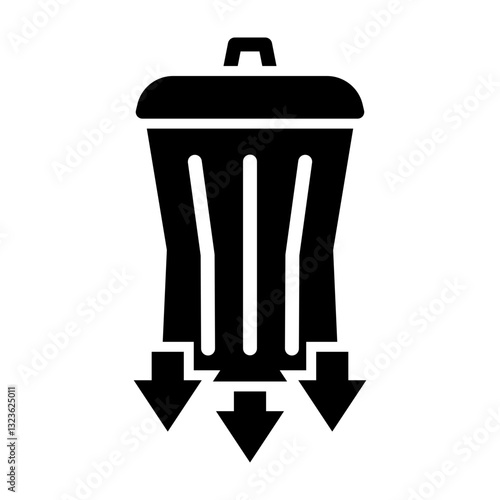 Waste Reduction Vector Glyph Icon Design