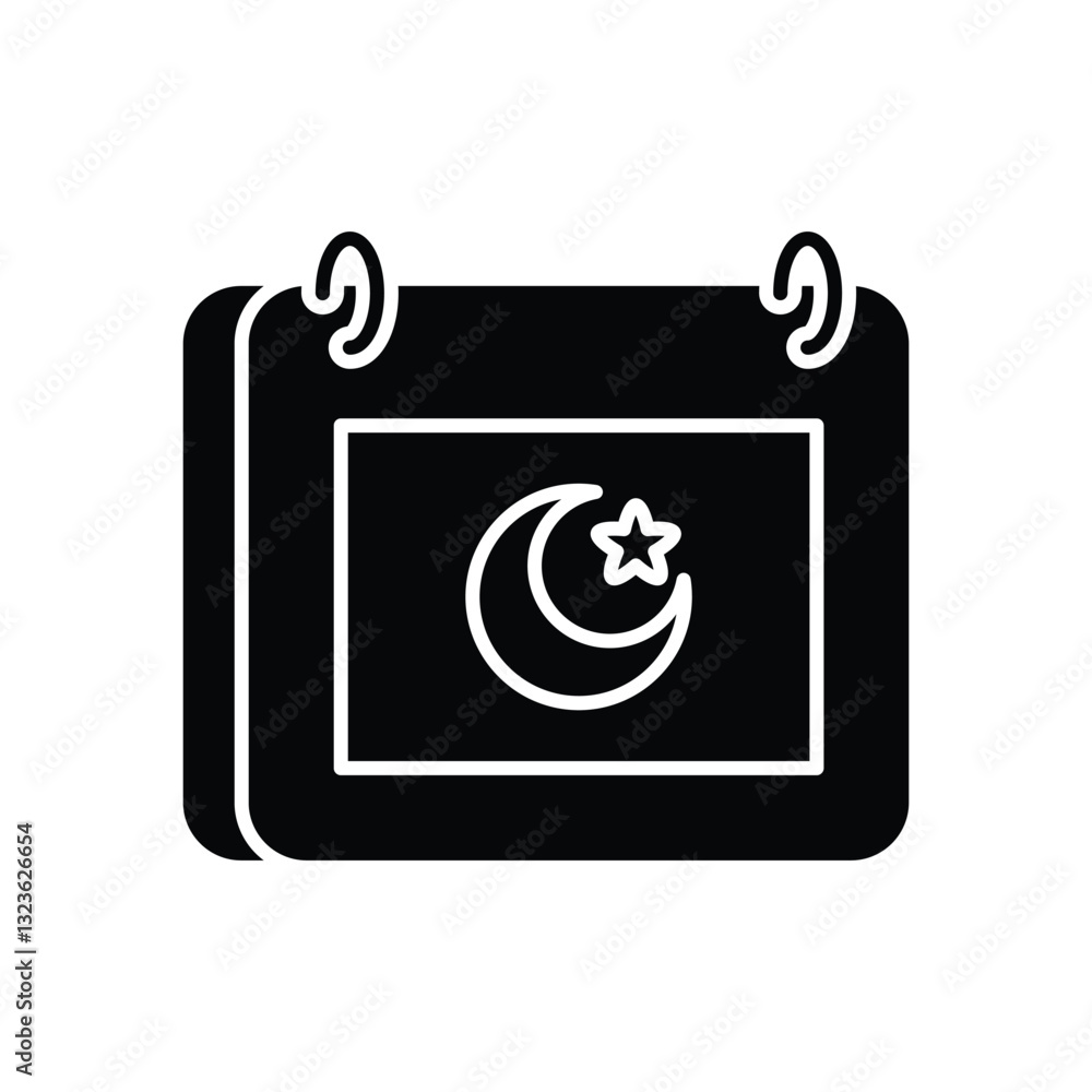 Hijri Calendar Vector icon Hijri Calendar Vector icon