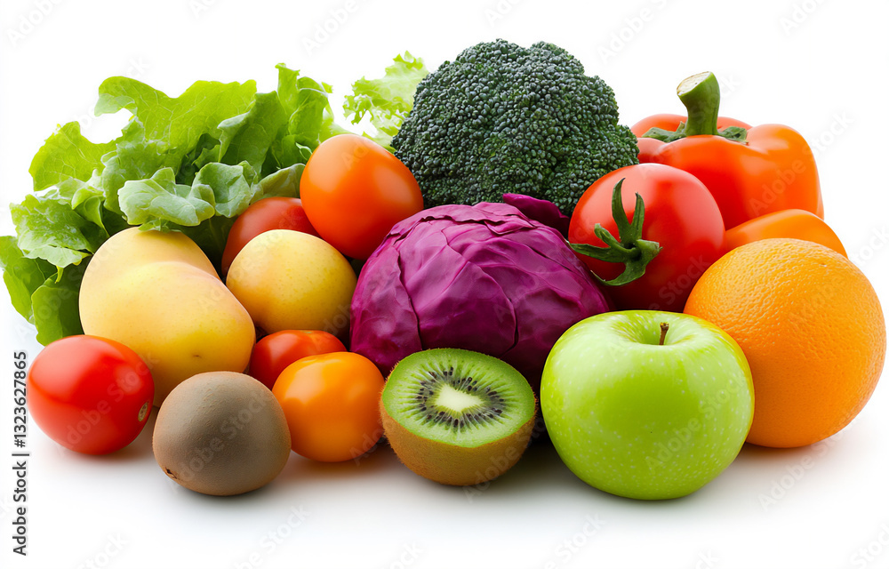 a pile of colorful fruits and vegetables, including beets, tomatoes, a pile of colorful fruits and vegetables, including beets, tomatoes,