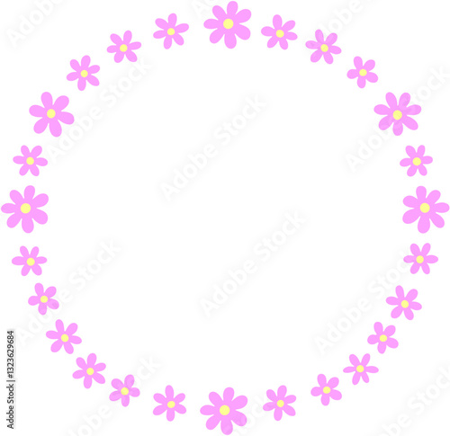pink flower frame