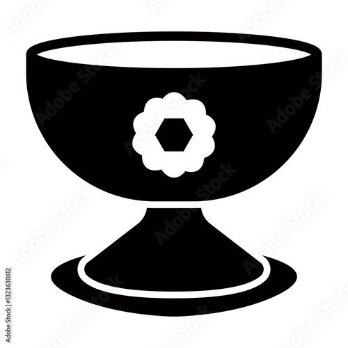 Chalice Vector Glyph Icon Design