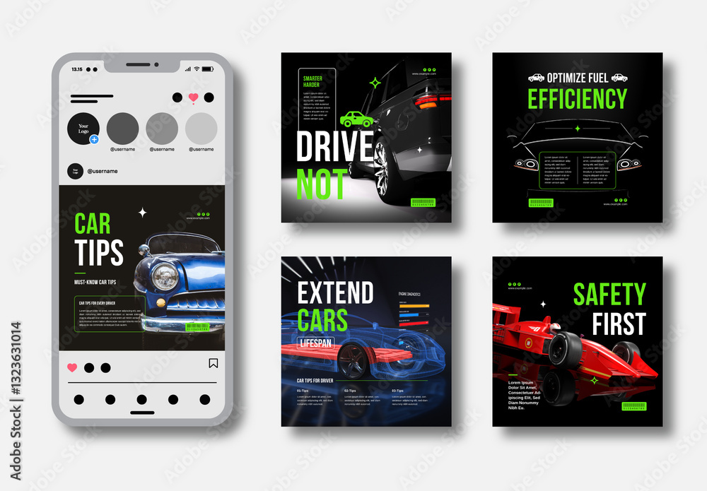 Car Social Media Post Stock Template | Adobe Stock