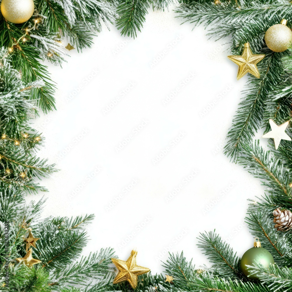 Festive Frame: A vibrant Christmas tree frame adorned with ornaments, evoking the joy of the season. Festive Frame: A vibrant Christmas tree frame adorned with ornaments, evoking the joy of the season.