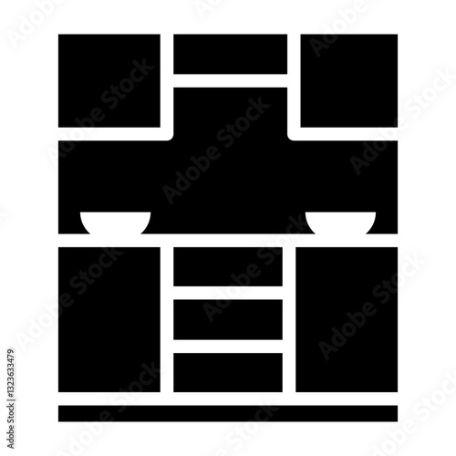 Kitchen Vector Glyph Icon Design