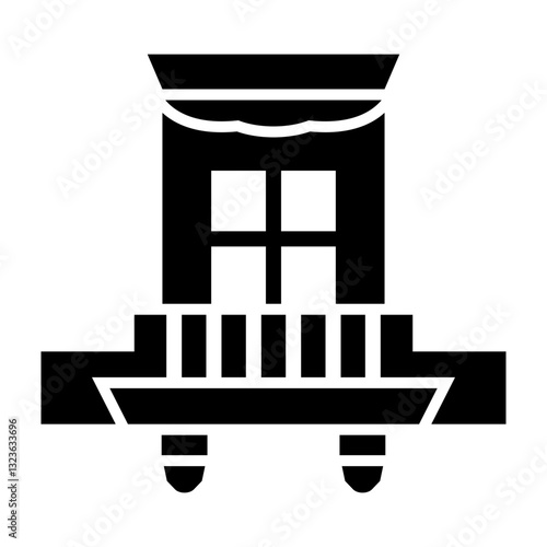 Balcony Vector Glyph Icon Design