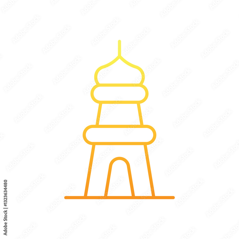 Minaret Tower Vector icon Minaret Tower Vector icon