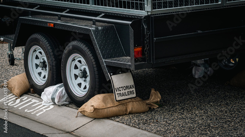 Quadro su tela car prepared for cyclone