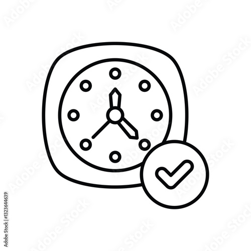 Verified Time Vector icon