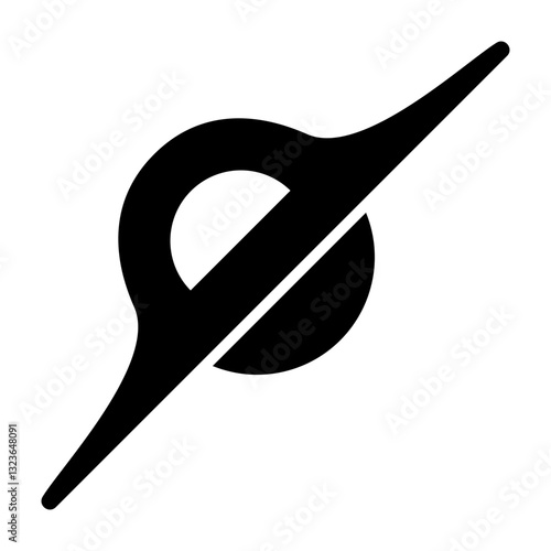 Blackhole Vector Glyph Icon Design