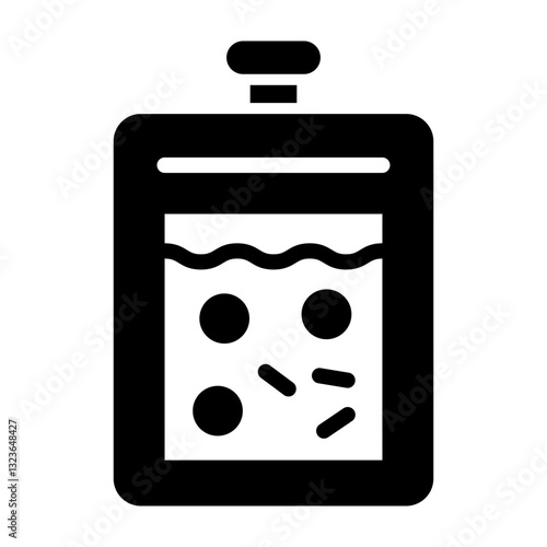 Space Food Vector Glyph Icon Design