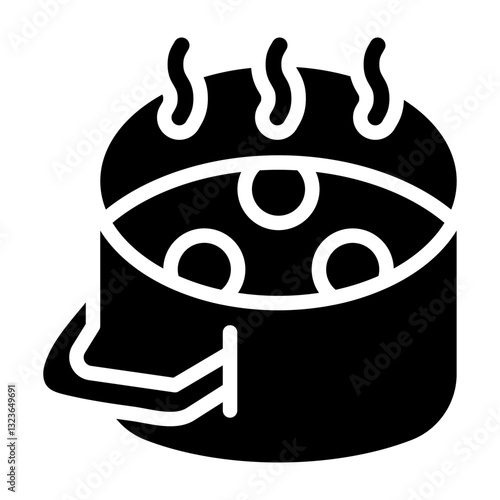 Boiling Vector Glyph Icon