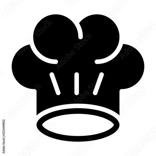 Chef Hat Vector Glyph Icon