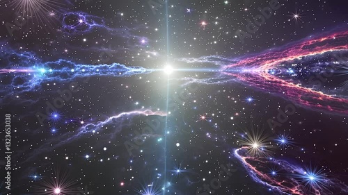 States of mind, sci-fi concept. Abstract visualization of cosmic energy