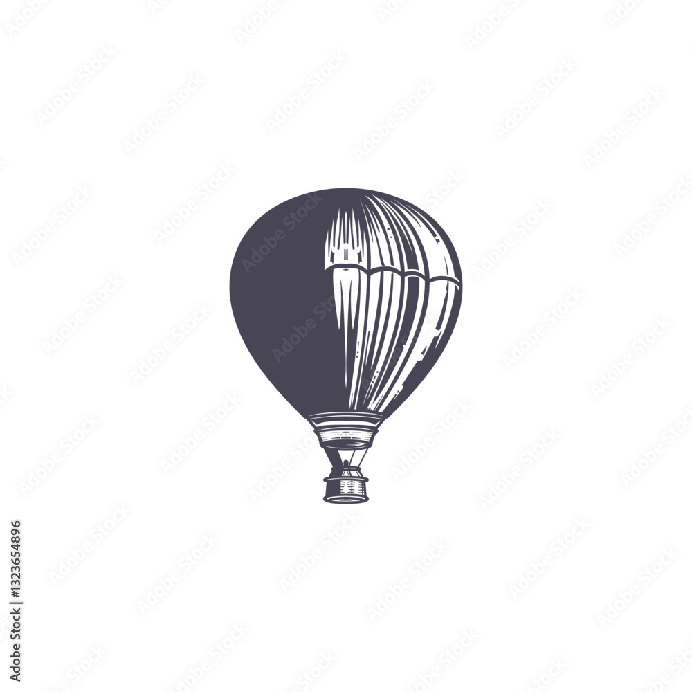 Naklejka premium Air balloon logo style icon design template vector illustration