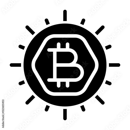Crypto Currency Vector Line Icon Design