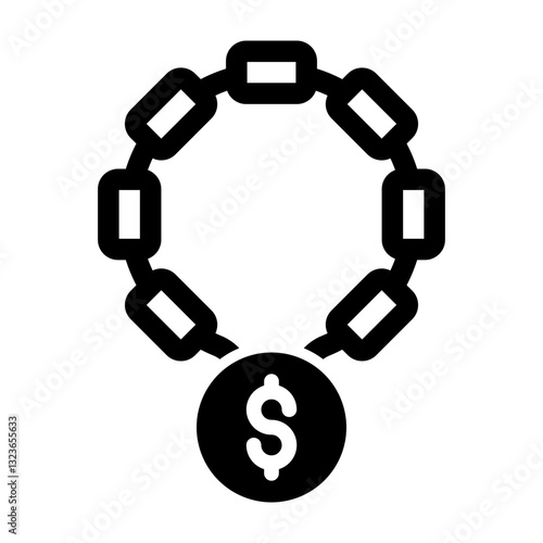 Debt Vector Line Icon Design