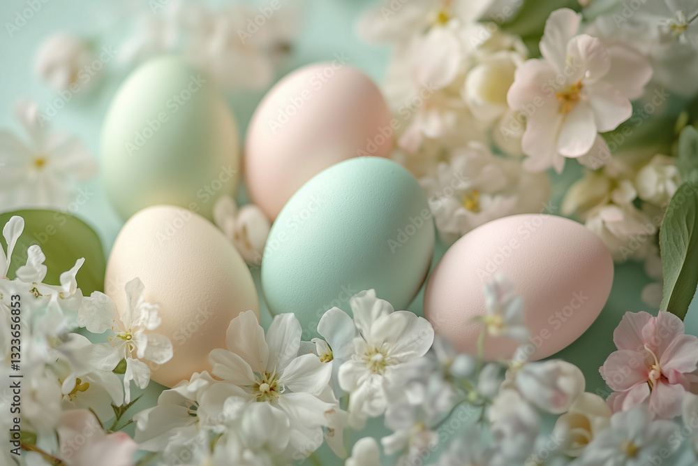 Easter background with many colorful easter eggs. Easter background with many colorful easter eggs.