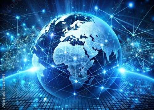 digital world technology cyberspace global network data flow futuristic internet artificial intelligence Copy Space milkyhexddway Backgrounds for creating advertising placements Your ads can be here