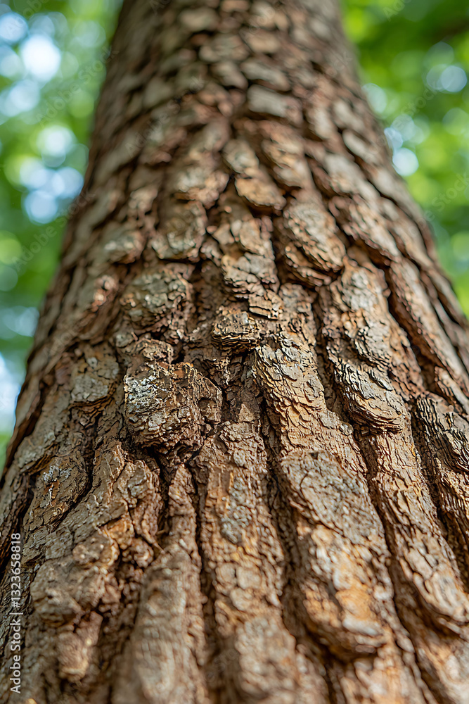 Closeup view of textured tree bark, showcasing natures intricate patterns. A compelling image for backgrounds, nature documentaries, or environmental themes. Closeup view of textured tree bark, showcasing natures intricate patterns. A compelling image for backgrounds, nature documentaries, or environmental themes.