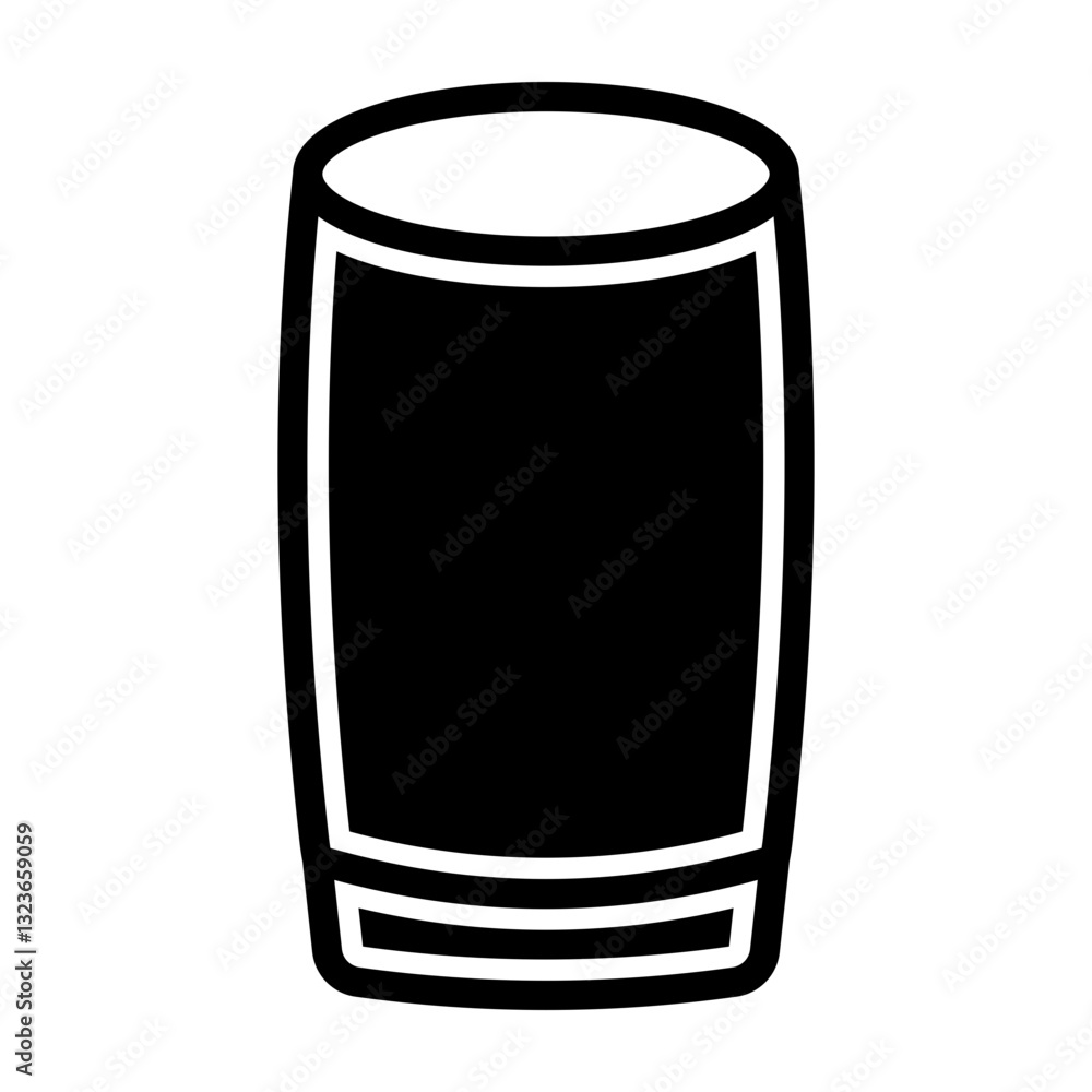 Glass Vector Glyph Icon Design Glass Vector Glyph Icon Design
