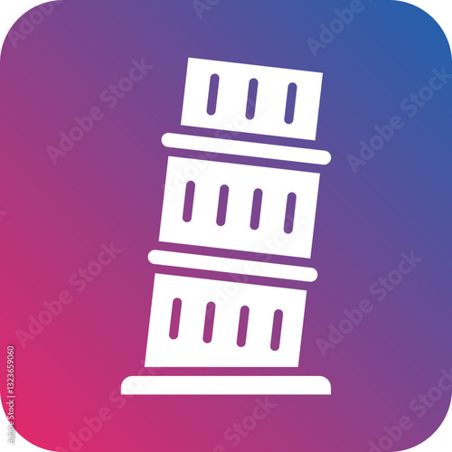 Pisa Tower Icon Style