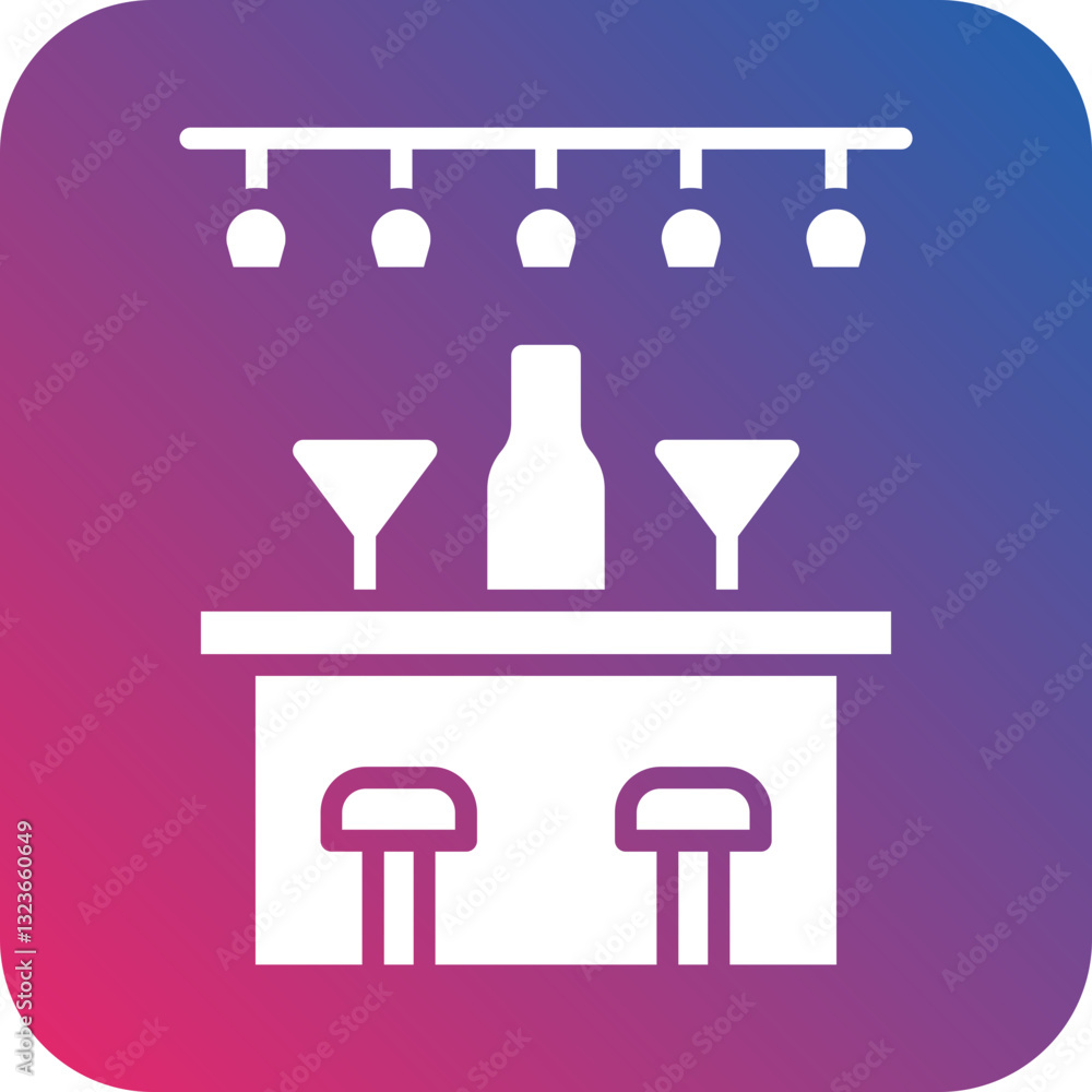 Bar Counter Icon Style Bar Counter Icon Style