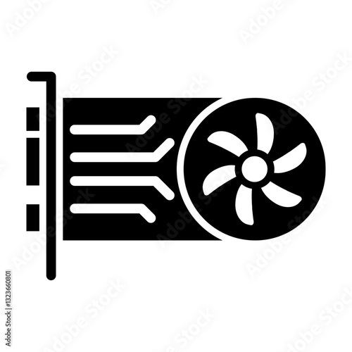 Graphic Card Vector Glyph Icon Design