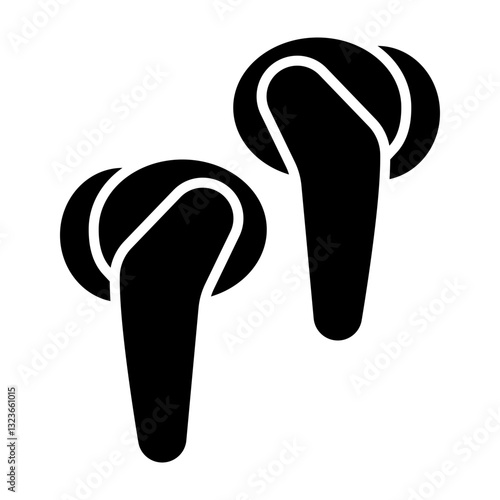 Ear Buds Vector Glyph Icon Design