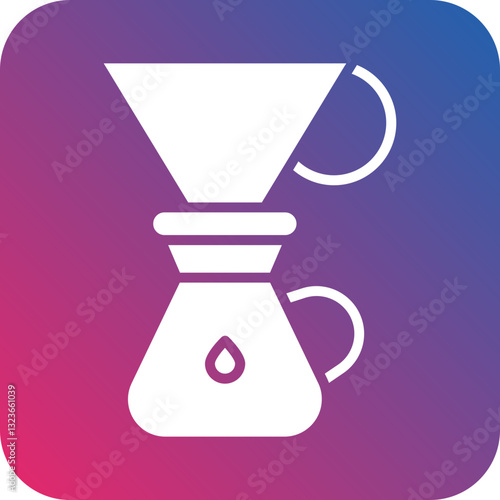 Coffee Dripper Icon Style