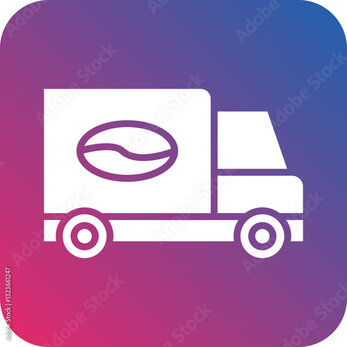 Coffee Truck Icon Style