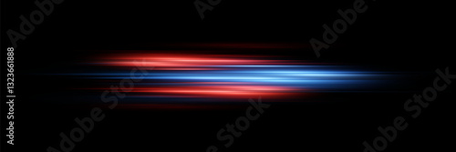 Abstract effect of high speed light speed movement, light lines.