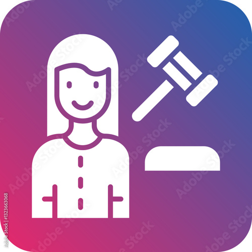 Judge Female Icon Style