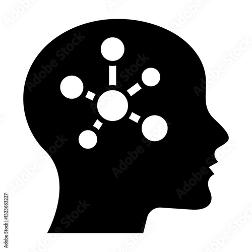 Psychology Vector Glyph Icon Design