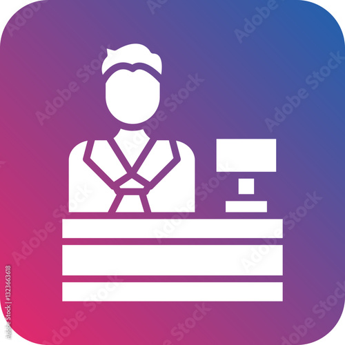Clerk Male Icon Style