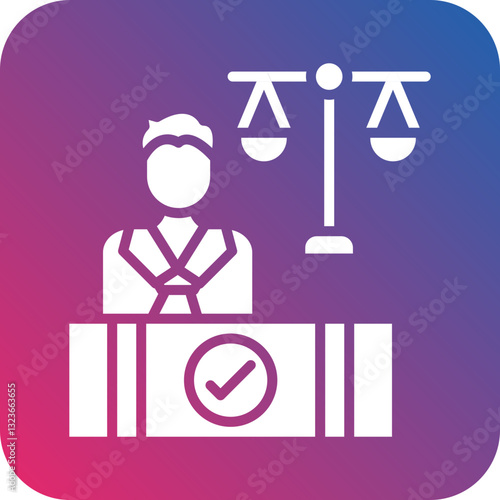 Court Appearance Icon Style