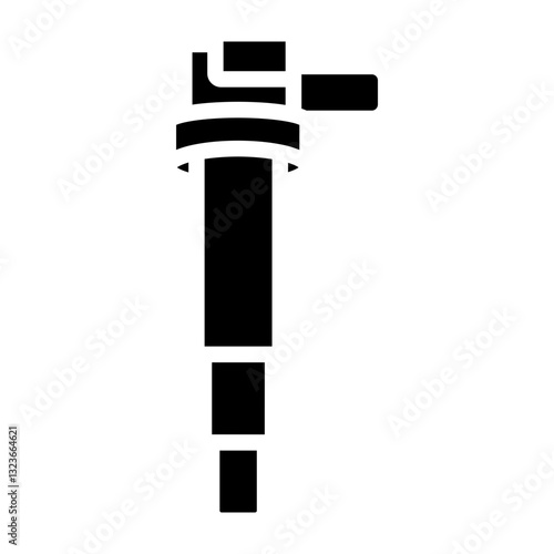 Ignition Coil Vector Glyph Icon Design