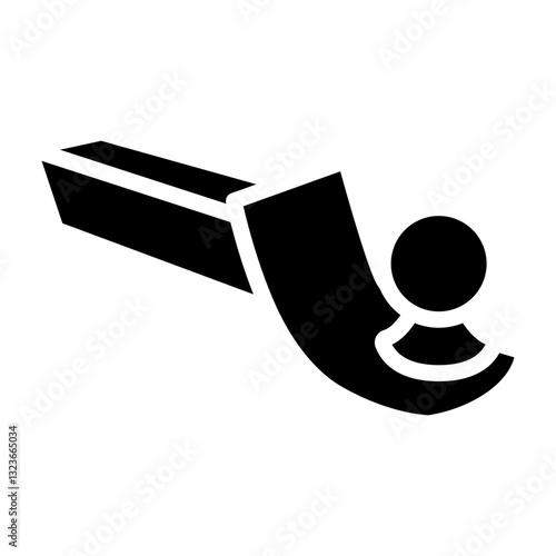 Tow Hitch Vector Glyph Icon Design