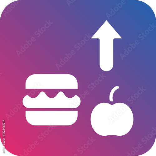 Calorie Intake Icon Style