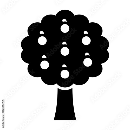Fruit Orchard Vector Glyph Icon Design