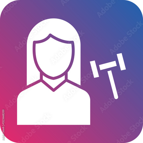 Judge Female Icon Style