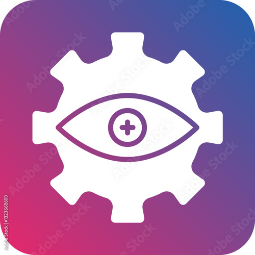 Automatic Eye Examination Icon Style