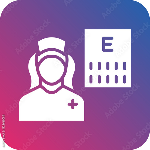Optometrist Female Icon Style
