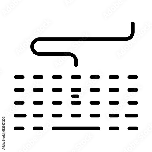 Wireless Keyboard line icon style