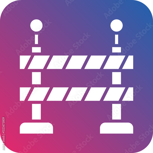 Road Block Icon Style