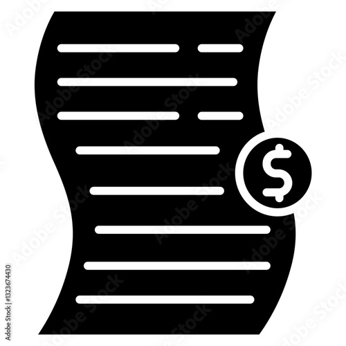 Bill line icon style